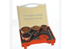 XWY-03K007  7PC Tungsten Gritted Hole Saw Set