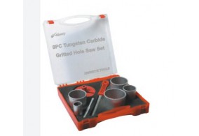 XWY-03K005 8PC Tungsten Gritted Hole Saw Set
